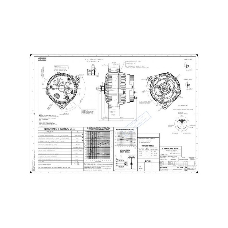 Alternátor Red Winch 12V/200A